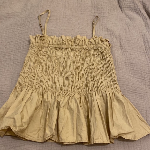 H&M tan color top with removable strap. Size S - Picture 2 of 8